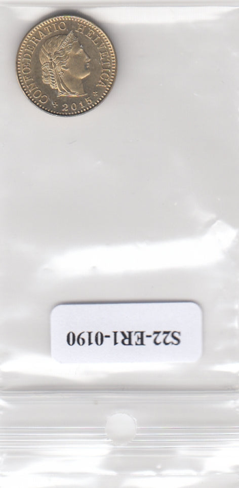S22-ER1-0190 Zwitserland 5 rappen 2015   UNC KM26c
