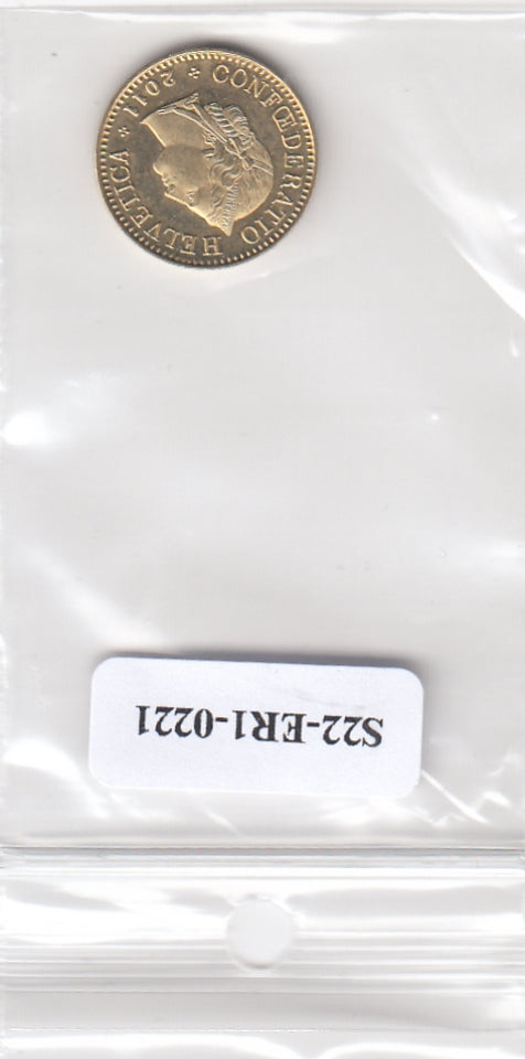 S22-ER1-0221 Zwitserland 5 rappen 2011   XF KM26c