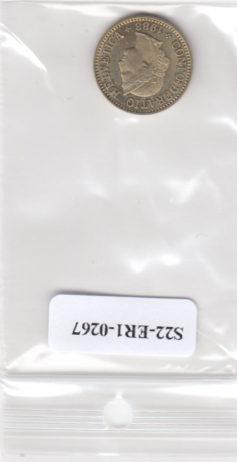 S22-ER1-0267 Zwitserland 5 rappen 1983   VF KM26c