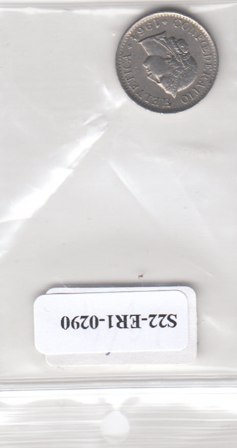 S22-ER1-0290 Zwitserland 5 rappen 1964   VF KM26c