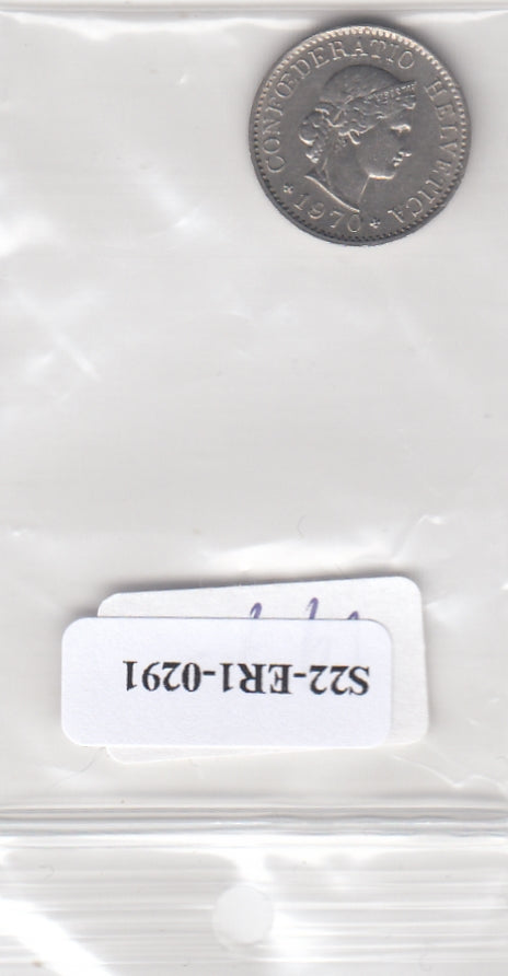 S22-ER1-0291 Zwitserland 5 rappen 1970   VF KM26c