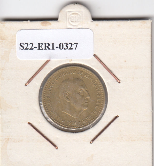 S22-ER1-0327 Spanje 1 peseta 1966 star-74 VF KM796