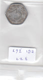 S22-ER1-0363 India 3 paise 1965 Bombai FI/VF KM14