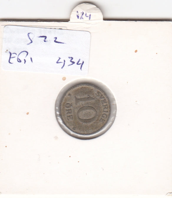 S22-ER1-0434 Zweden 10 ore 1941 G VF KM780 zilver