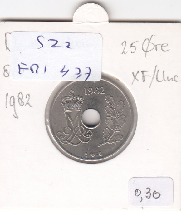 S22-ER1-0437 Denmark 25 ore  1982   UNC KM861