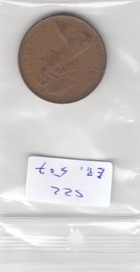 S22-ER1-0507 United Kingdom 2 pence 1971  VF KM916