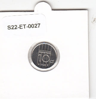 S22-ET2-0027-M02 Netherlands 10 Cents FDC 1989 KM203