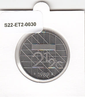 S22-ET2-0030-M04 Netherlands 2 1/2 Gulden FDC 1989 KM206