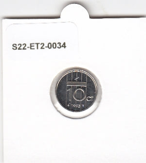 S22-ET2-0034-M02 Netherlands 10 Cents FDC 1993 KM203