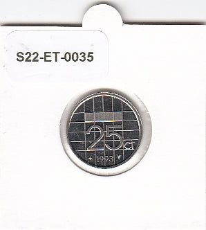 S22-ET2-0035-M03 Netherlands 25 Cents FDC 1993 KM204