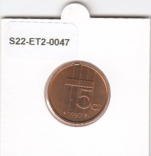 S22-ET2-0047-M02 Netherlands 5 cents FDC 1997 KM202