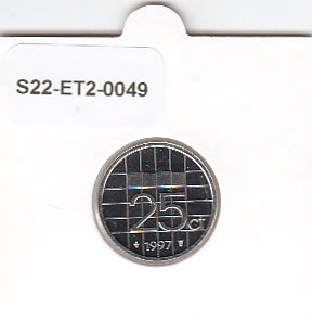 S22-ET2-0049-M03 Netherlands 25 Cents FDC 1997 KM204