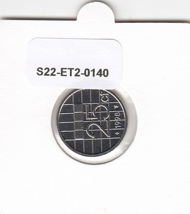 S22-ET2-0140-M02 Netherlands 25 Cents FDC 1998 KM204