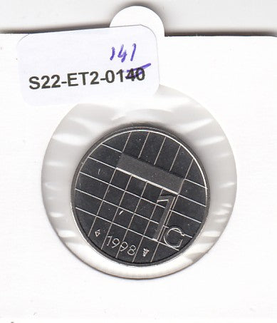S22-ET2-0141-M02 Netherlands 1 Gulden FDC 1998 KM205