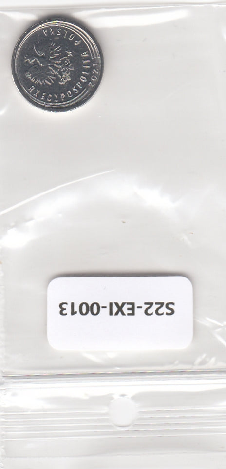 S22-EXI-0013-M43 Poland 10 Groszy UNC 2021 Y971c   magnetic
