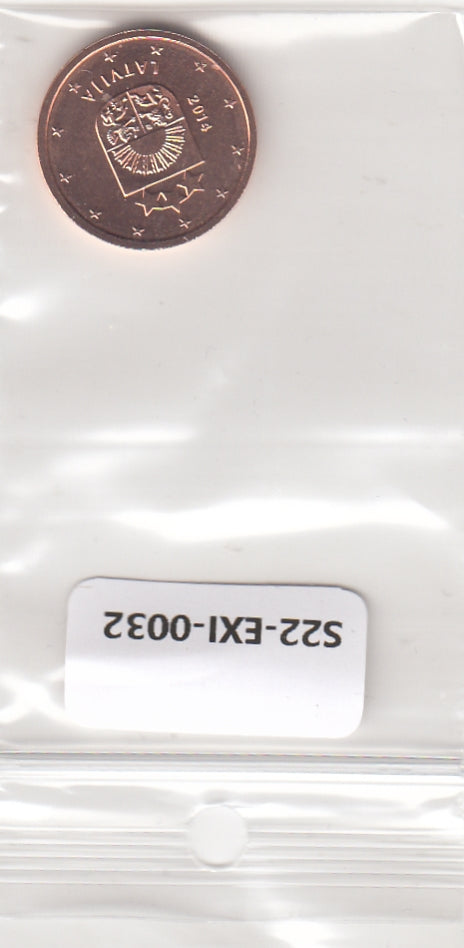 S22-EXI-0032-M48 Latvia 2 cent UNC 2014 KM151