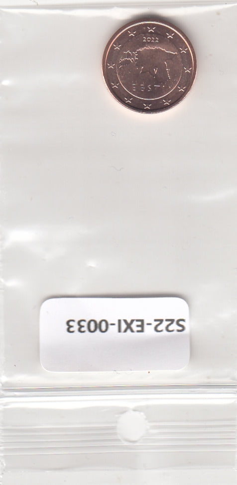 S22-EXI-0033-M08 Estonia 1 cent UNC 2022 KM61