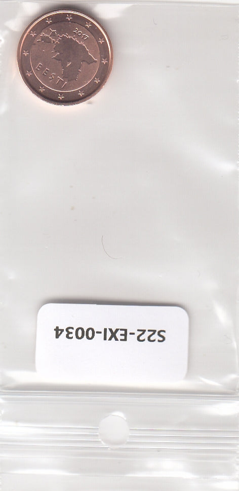 S22-EXI-0034-M32 Estland 1 cent UNC 2017 KM61