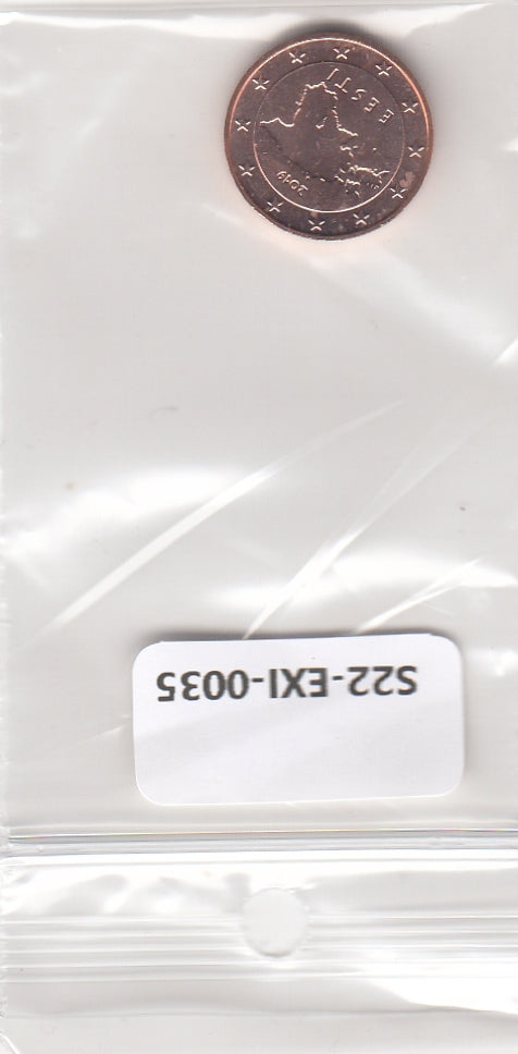 S22-EXI-0035-M45 Estland 1 cent UNC 2019 KM61