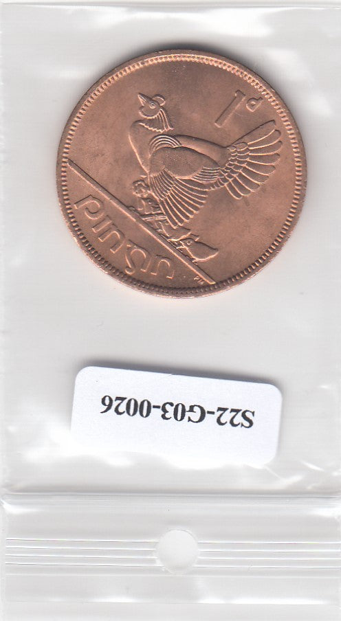 S22-G03-0026-M57 Ierland 1 penny UNC 1966 KM11