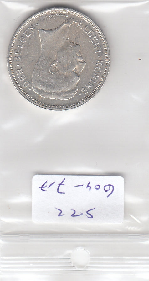 S22-G04-0717 Belgie 20 franc 1934 zilver VF KM104 vlaams