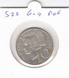 S22-G04-0806 Oostenrijk 10 Schilling 1958   VF KM2882 zilver
