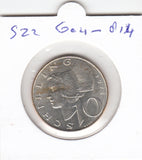 S22-G04-0814 Oostenrijk 10 Schilling 1972   UNC KM2882 zilver