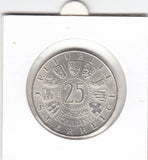 S22-G04-0826 Oostenrijk 25 schilling 1957   UNC KM2883 zilver