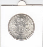 S22-G04-0827 Oostenrijk 25 schilling 1958   UNC KM2884 zilver