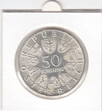 S22-G04-0833 Oostenrijk 50 schilling 1965   UNC KM2898 zilver