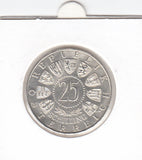 S22-G04-0844 Oostenrijk 25 schilling 1956   UNC KM1881 zilver