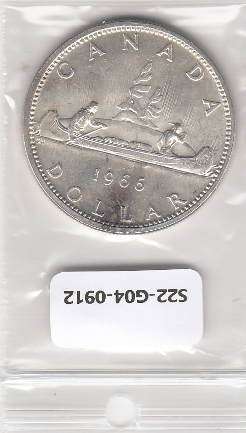 S22-G04-0912 Canada 1 dollar 1966   XF KM64.1 zilver
