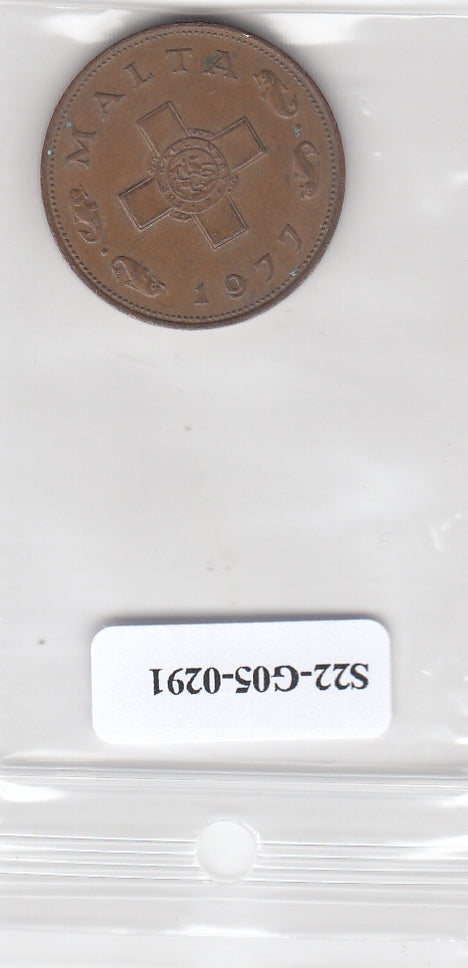 S22-G05-0291 Malta 1 cent ZD 1977 KM8