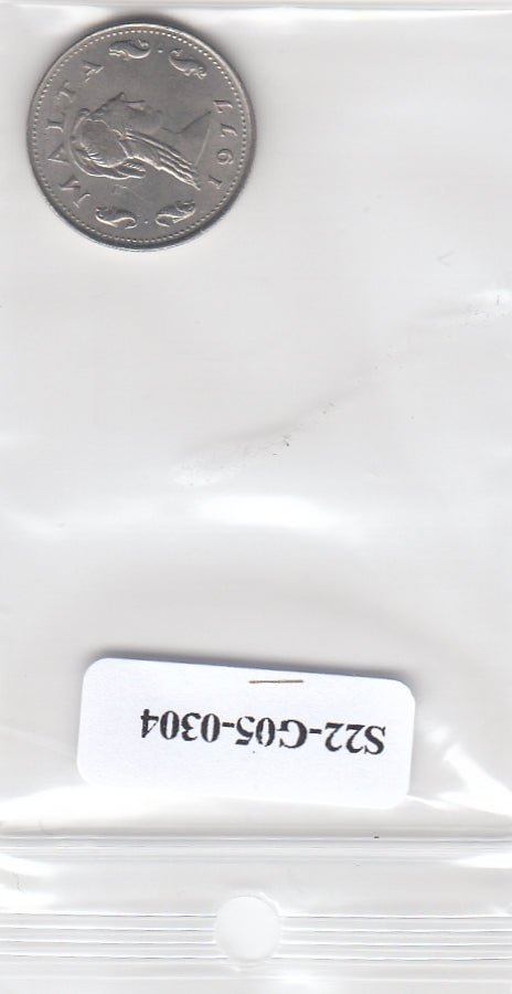 S22-G05-0304 Malta 2 cents VF 1977 KM9