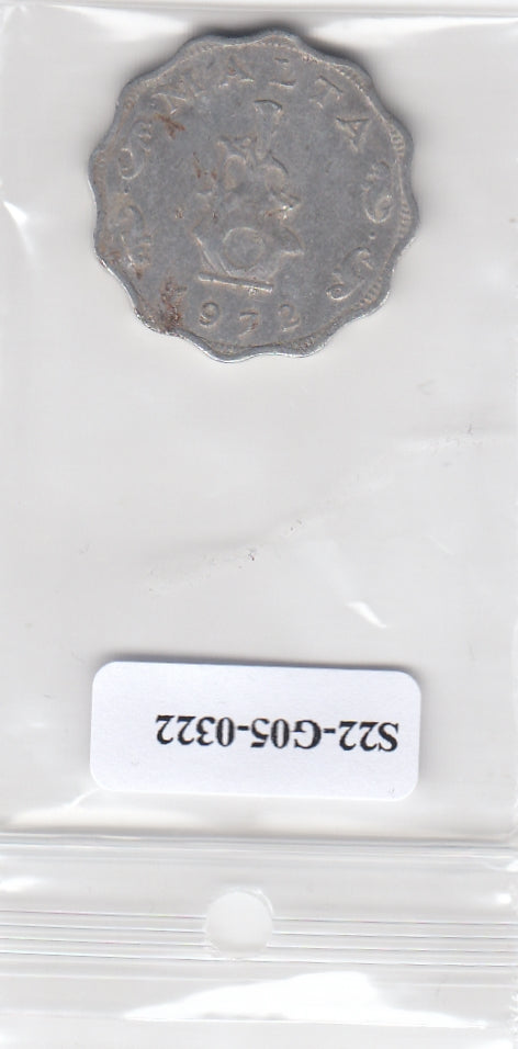 S22-G05-0322 Malta 5 mils ZFR 1972 KM7