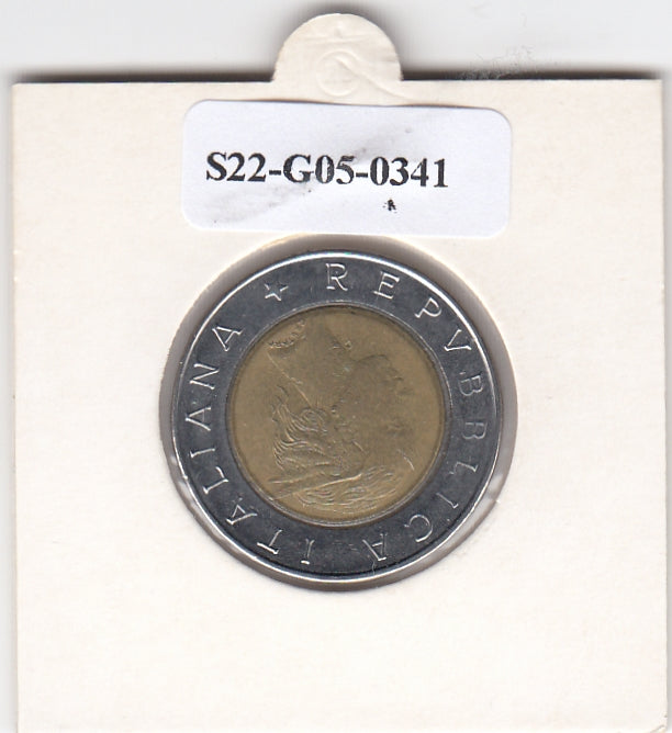 S22-G05-0341 Italië 500 lire UNC 1991 KM111