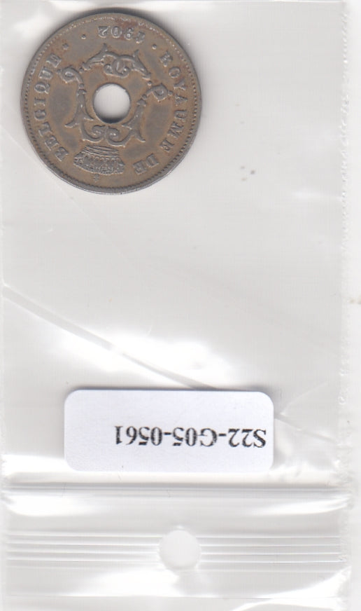 S22-G05-0561 Belgie 10 centimes FI/VF 1902 KM48  Waals