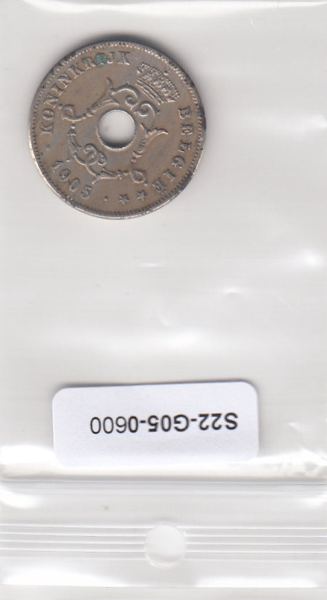 S22-G05-0600 België 10 centiemen FI 1905 KM53 Vlaams