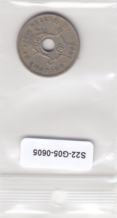 S22-G05-0605 België 10 centiemen VF 1905 KM52 Waals