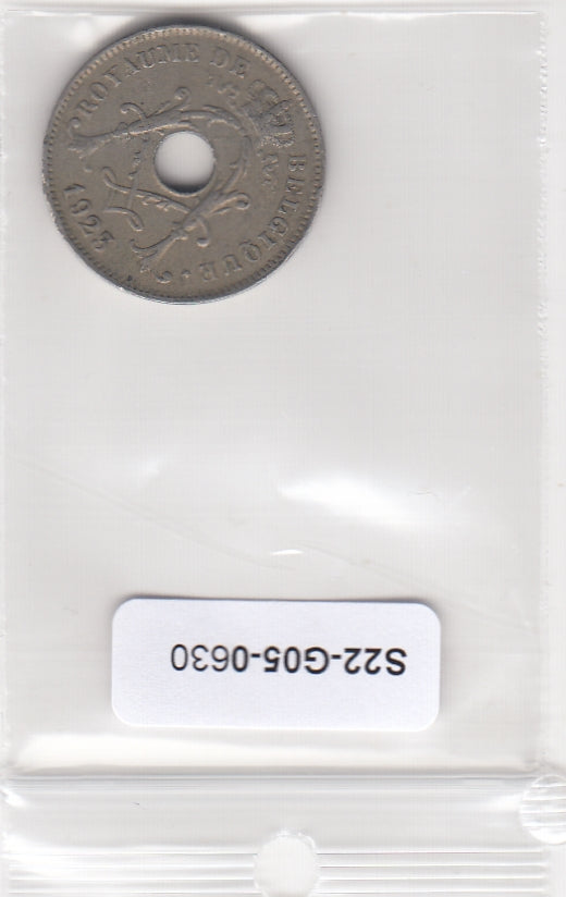 S22-G05-0630 Belgie 10 centimes VF 1925 KM85  Vlaams