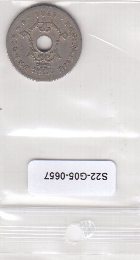 S22-G05-0657 Belgie 10 centimes FI 1904 KM86  Vlaams