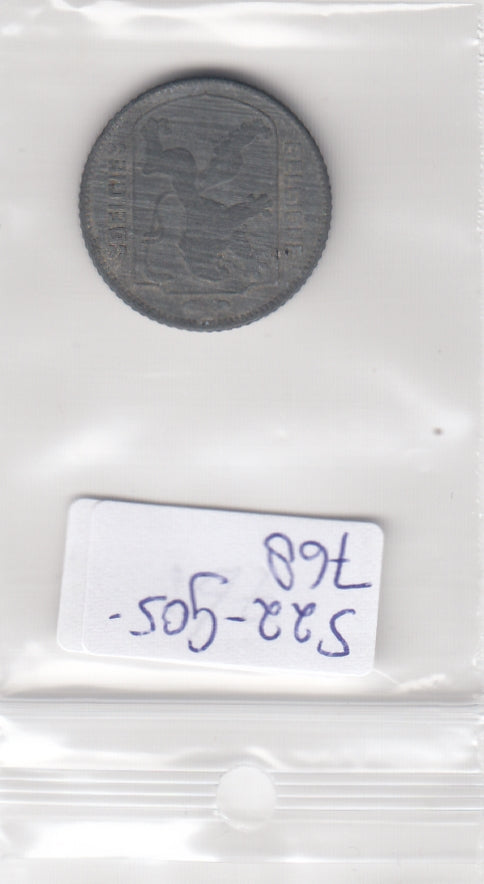 S22-G05-0768 Belgie 1 franc VF 1943 KM127   Waals