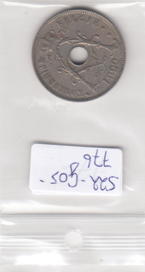 S22-G05-0776 Belgie 25 centimes FI/VF 1922 KM69  Vlaams