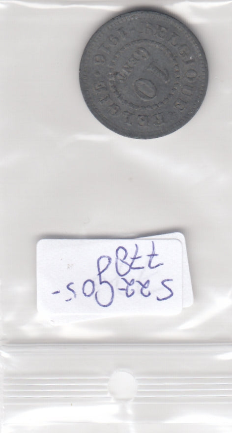 S22-G05-0778 België 10 centiemen FI/VF 1916 KM81