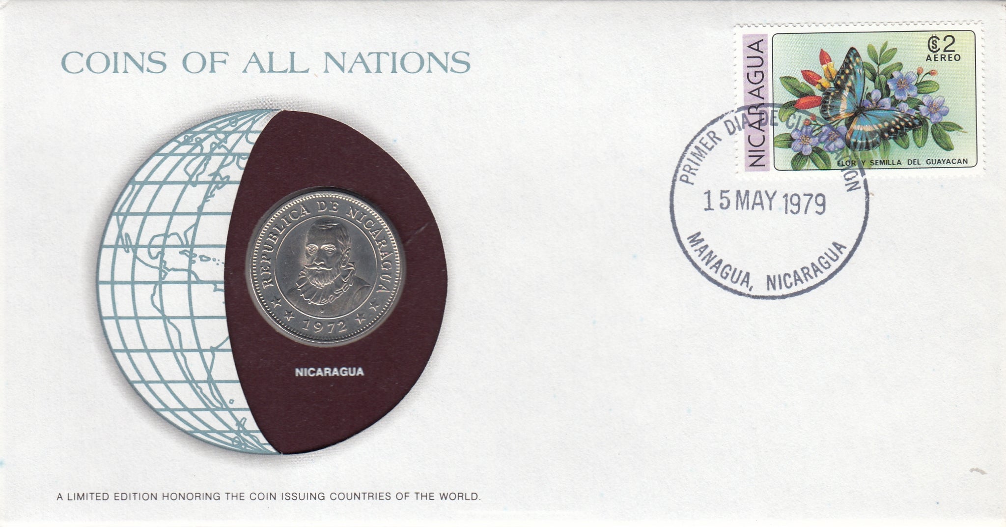 S22-G06-0035 Coins Of All Nations 1 Cordoba  1972 KM26  Nicaragua