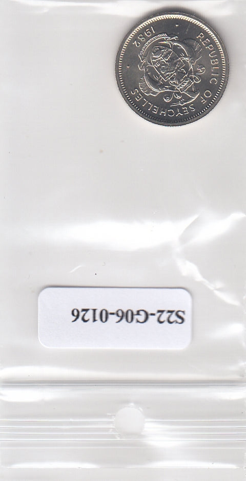 S22-G06-0126 Seychellen 25 cents MS60 1982 KM49