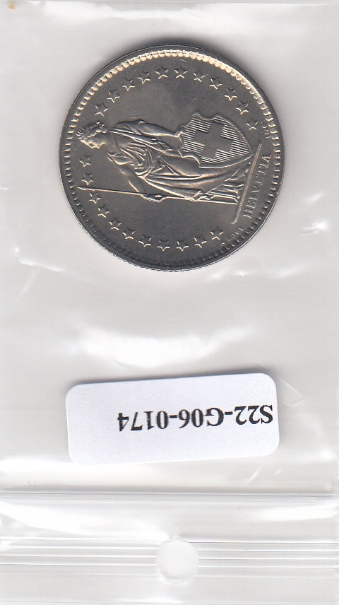 S22-G06-0174 Zwitserland 2 franc MS63 1981 KM21a