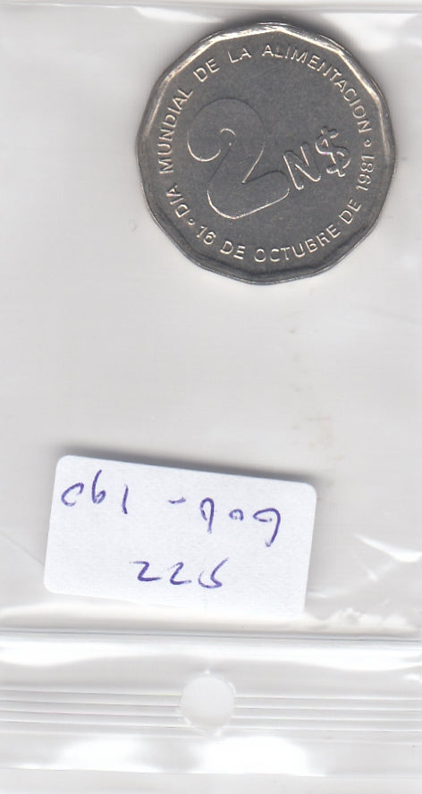 S22-G06-0190 Uruguay 2 New peso MS63 1981 KM77