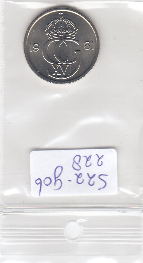 S22-G06-0228 Zweden 50 ore MS63 1981 KM855