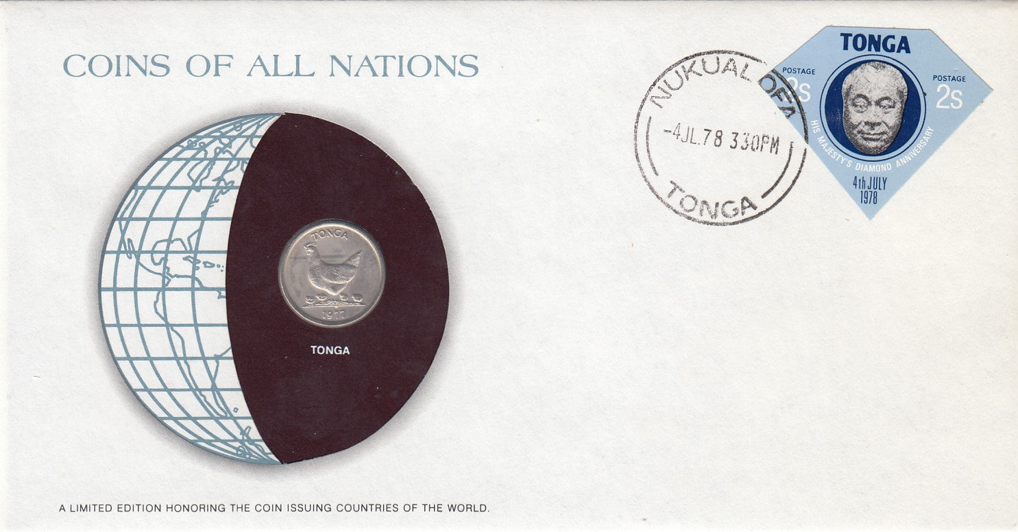S22-G06-0301 Coins Of All Nations 5 Seniti  1977 KM44   Tonga